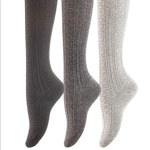 Lovely Annie Big Girl's 3 Pairs Exquisite Thigh High Cotton Socks A1025 Size 6-9